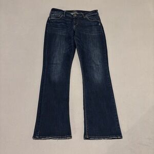Silver Jeans Avery Slim Bootcut Womens 32x31 Blue Denim Dark Wash Grunge Y2K